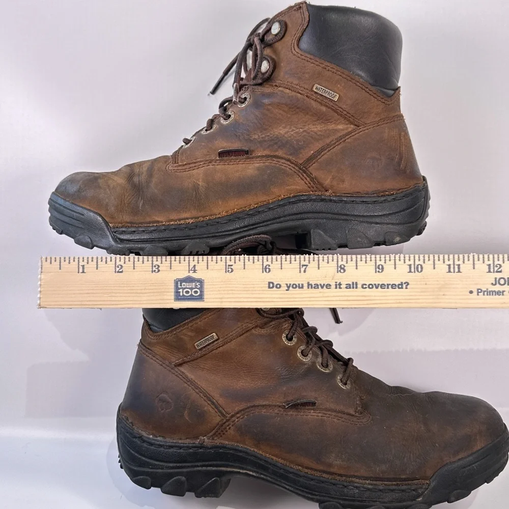 Wolverine Men’s Raider Waterproof Leather Work Boots Brown 9M